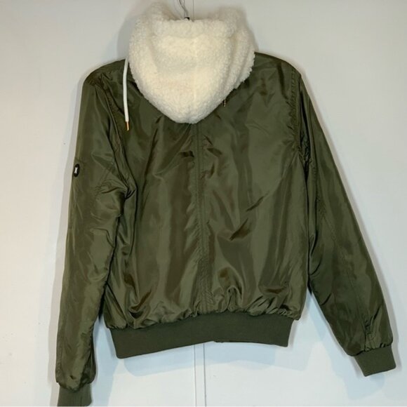 MXSOLD Hurley Babo Trim Bomber Jacket in Olive - Picture 7 of 15